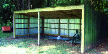 3 Sided Open Shelter